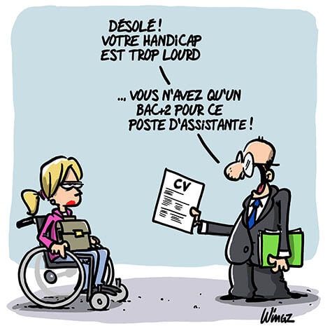 Le Recrutement De Personnels Handicap S Wingz Dessinateur De Presse