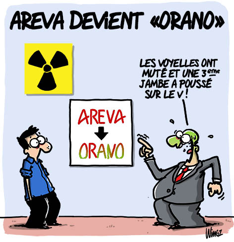 Areva Devient Orano - WINGZ - Dessinateur De Presse